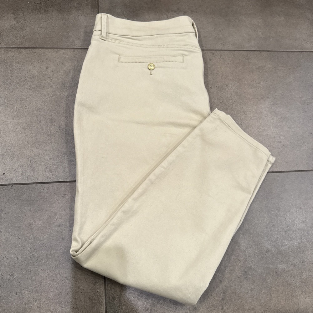 Polo Ralph Lauren Pants Women 16 Khaki Chino Straight Leg Cotton Casual Workwear